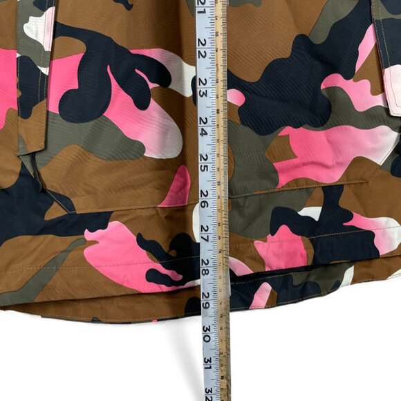 Swiss Tech Waterproof Hooded Camouflage Pink Pullover Jacket Women's Medium 8-10 - Picture 6 of 9